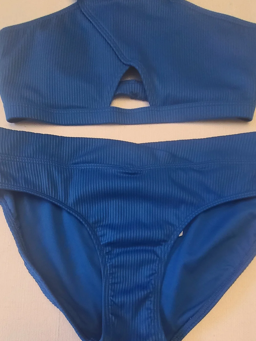 Abercrombie Kids Royal Blue Ribbed Cross-Back Bikini